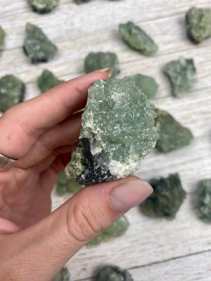 Prehnite with Epidote Cluster