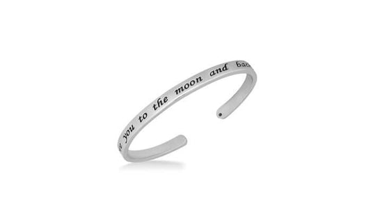 ''I Love You To The Moon & Back'' Cuff Bracelet
