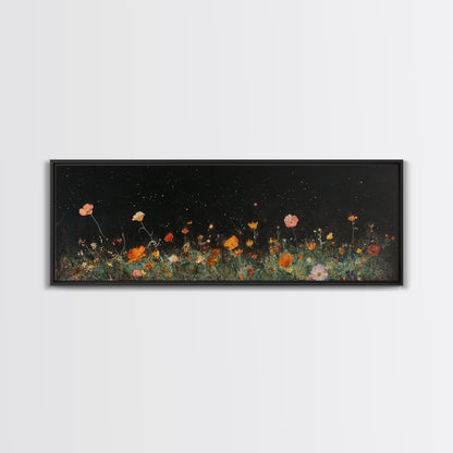 Dark & Moody Wild Flowers Canvas Print