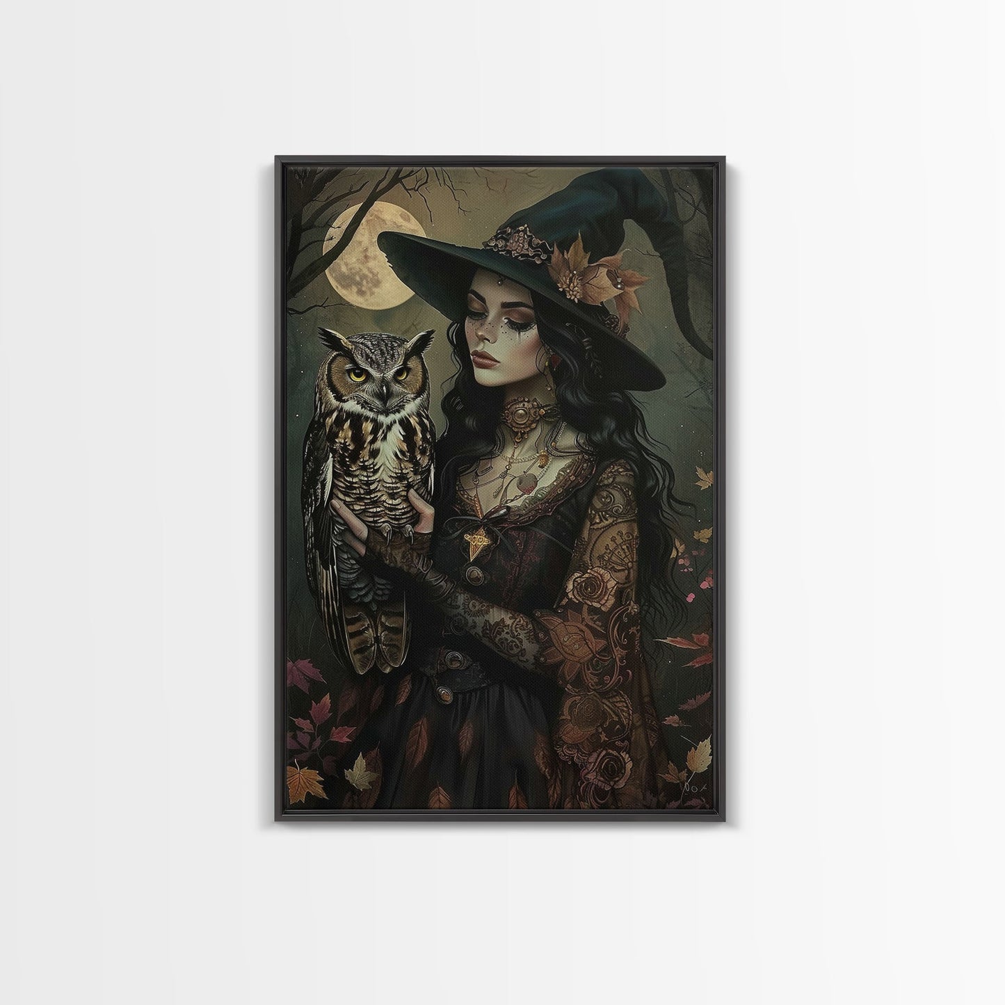 Witch with Owl - Wall Art