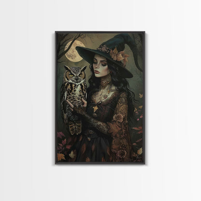 Witch with Owl - Wall Art