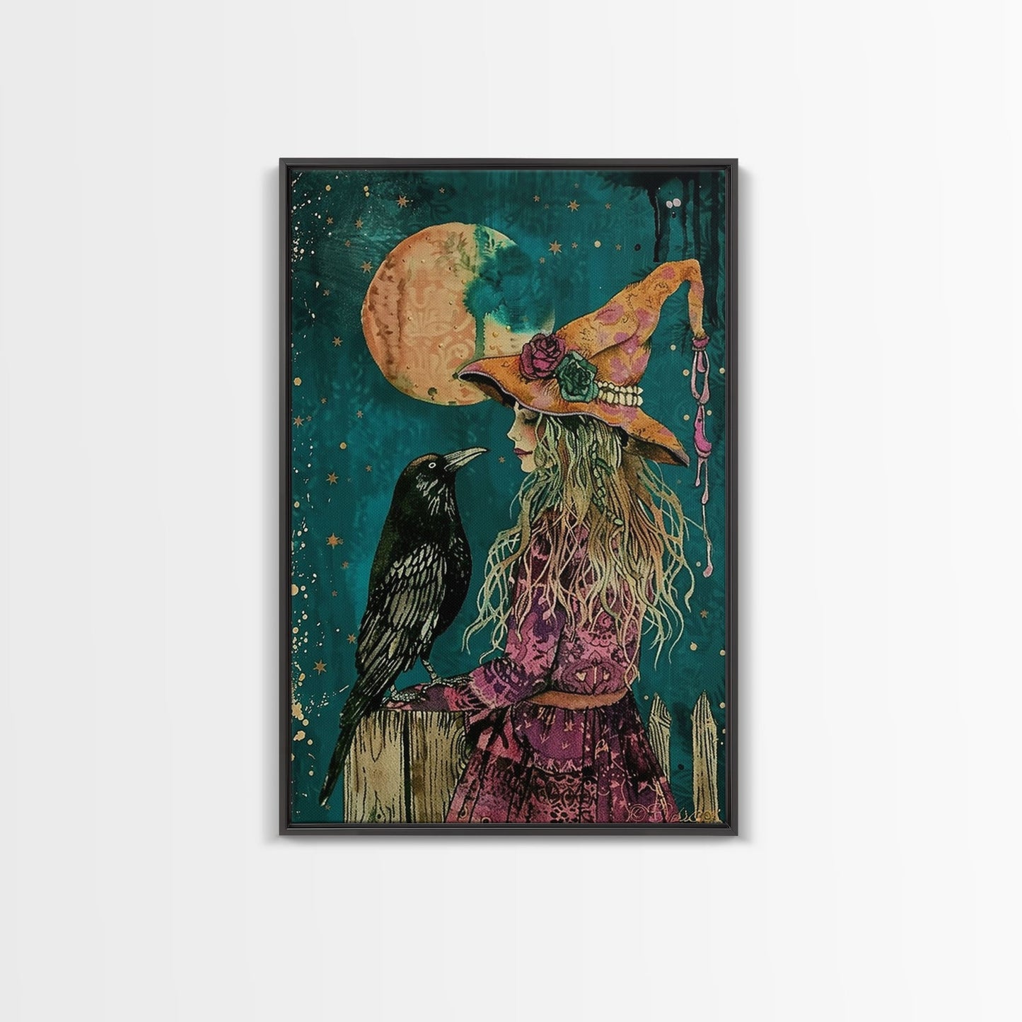 Witch and Crow  - Wall Art
