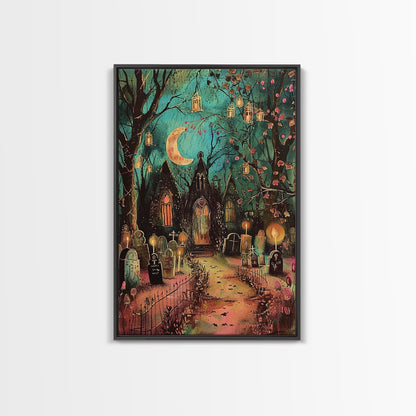 Haunted House Gothic Churchyard - Wall Art