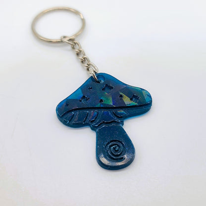 Holographic Mushroom Key Chain