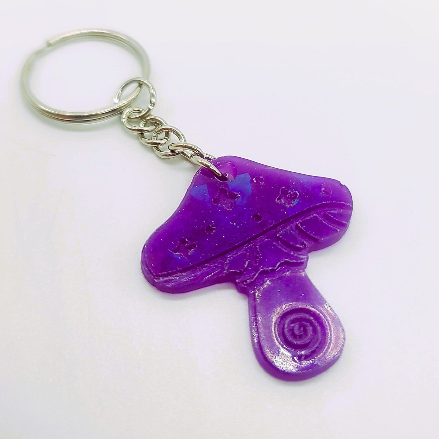 Holographic Mushroom Key Chain