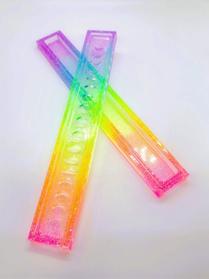 Moon Phases Incense Holder - Made with Resin & Color-Shift Mica