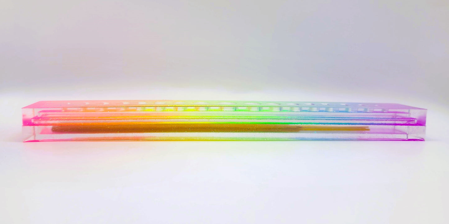 Moon Phases Incense Holder - Made with Resin & Color-Shift Mica