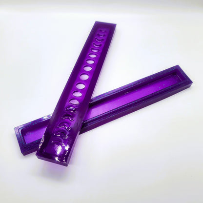 Moon Phases Incense Holder - Made with Resin & Color-Shift Mica