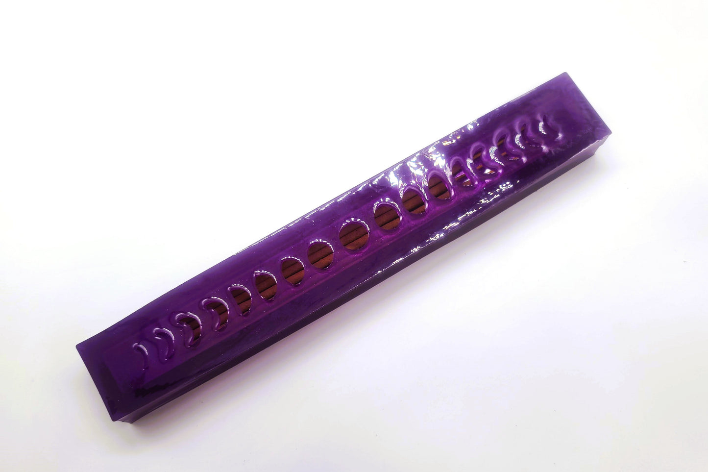 Moon Phases Incense Holder - Made with Resin & Color-Shift Mica