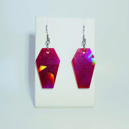 Holographic Coffin Earrings