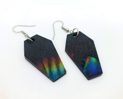 Holographic Coffin Earrings