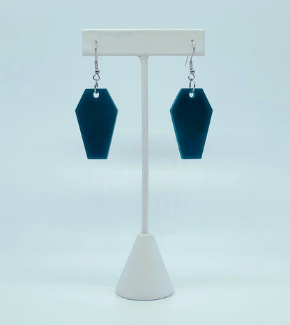 Holographic Coffin Earrings