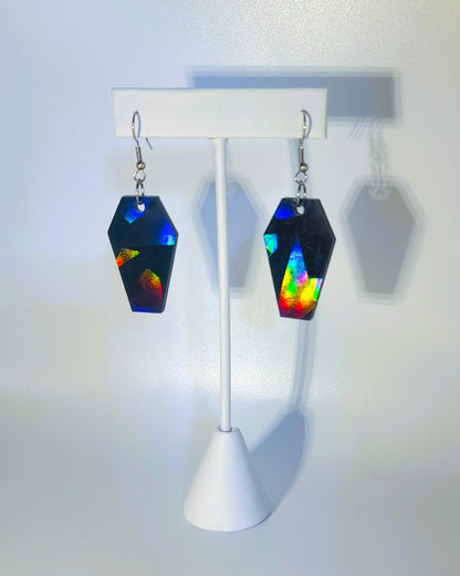 Holographic Coffin Earrings