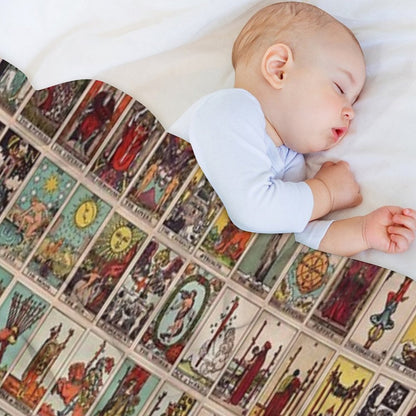Tarot Deck Throw Blanket – Full Tarot Major & Minor Arcana Design