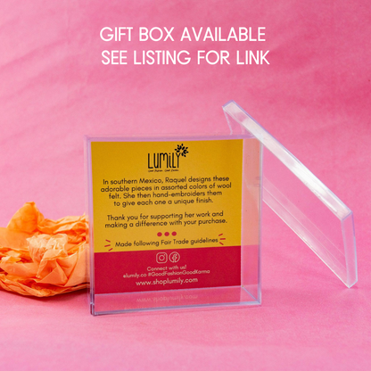 Love Heart Embroidered Handmade Ornament - Mexico