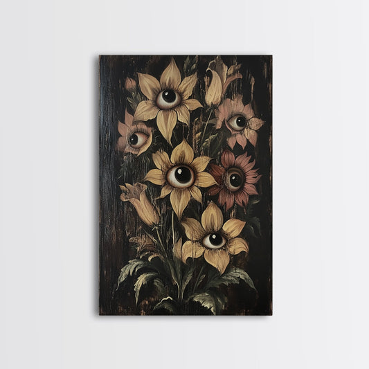 Dark Botanical Gothic Canvas - Wall Art