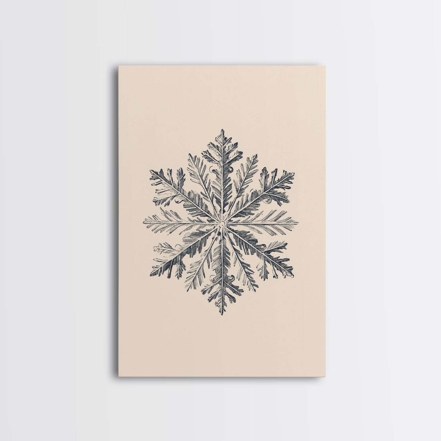 Snowflake Canvas Print - Framed Canvas - Minimalist Christmas Art - Boho Christmas Art - Rustic Christmas Art - Winter Decor - Winter Art