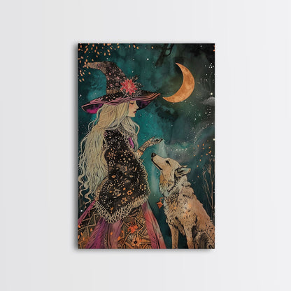 Witch and Dog - Wall Art