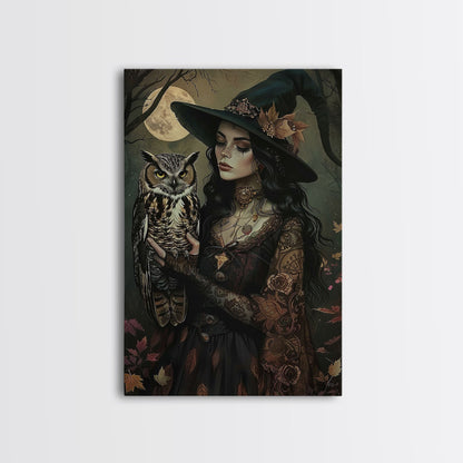Witch with Owl - Wall Art