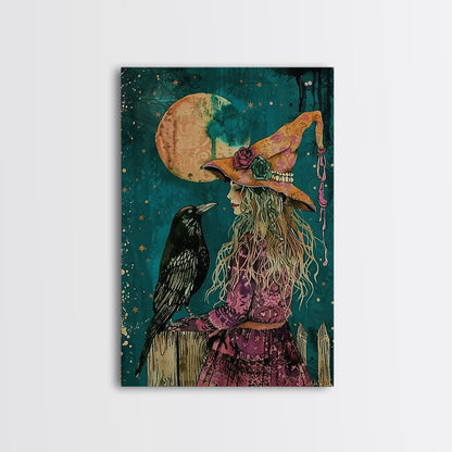 Witch and Crow  - Wall Art