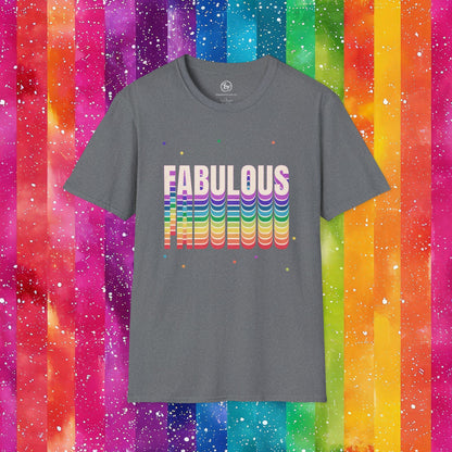Bespattered Facade Rainbow Fabulous Unisex Softstyle T-Shirt