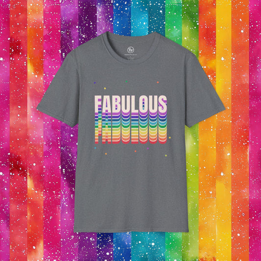 Bespattered Facade Rainbow Fabulous Unisex Softstyle T-Shirt