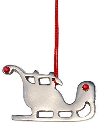 Handmade Christmas Ornaments Set of 4 with Red Ruby