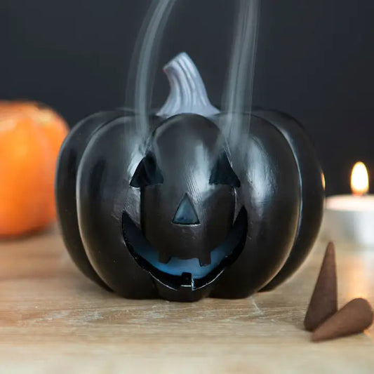 Black Pumpkin Halloween Incense Burner