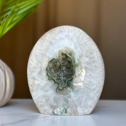 Stunning Amethyst Geode Cave Set (8 lbs) – High Quality Amethyst Crystal Egg for Home Décor & Healing