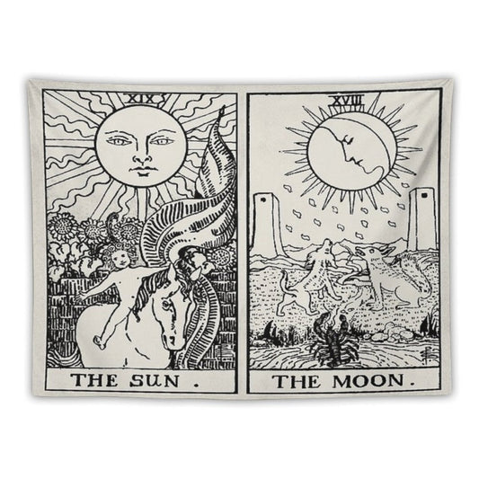 The Sun And Moon Tarot Cards Tapestry