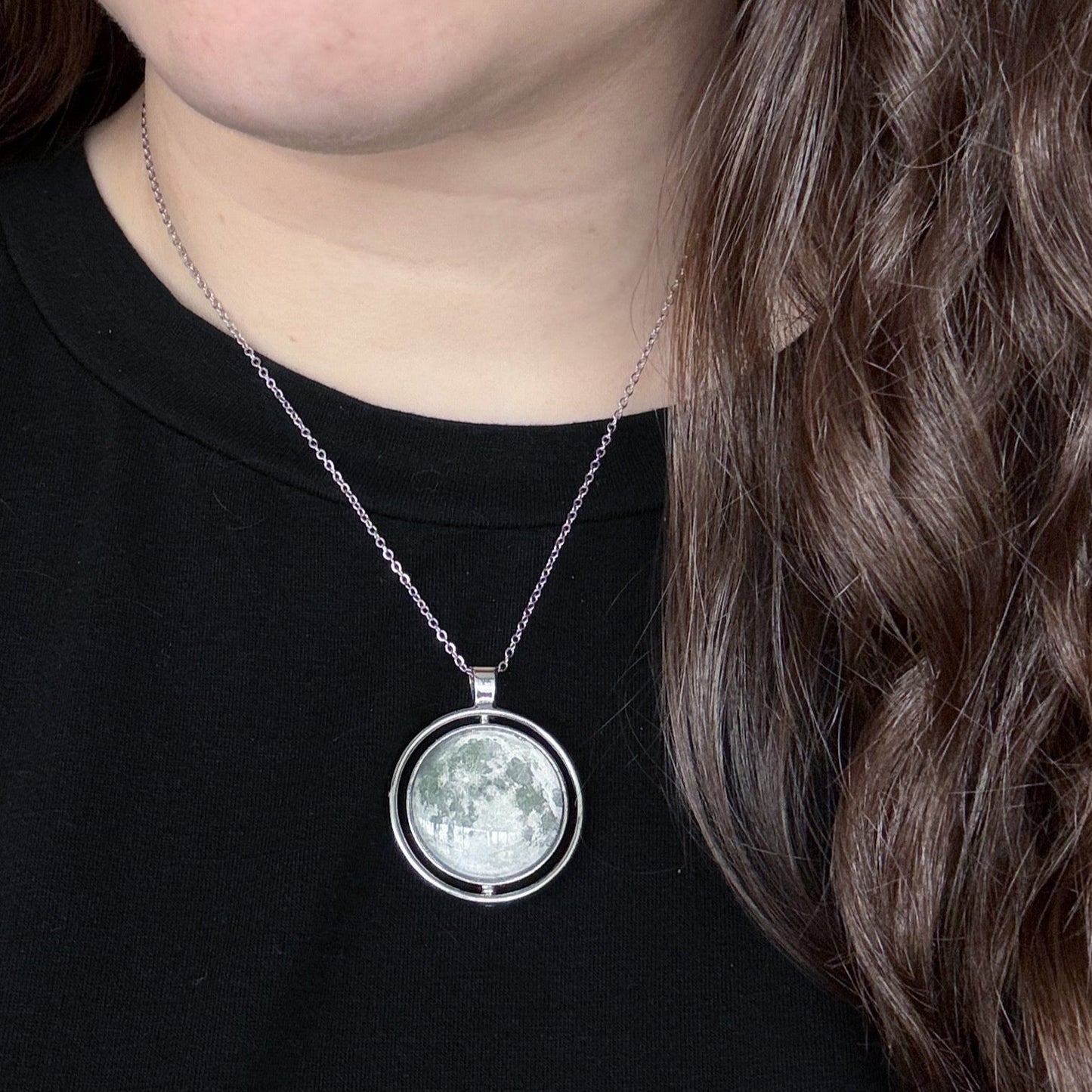 Full Moon Double Sided Fidget Necklace