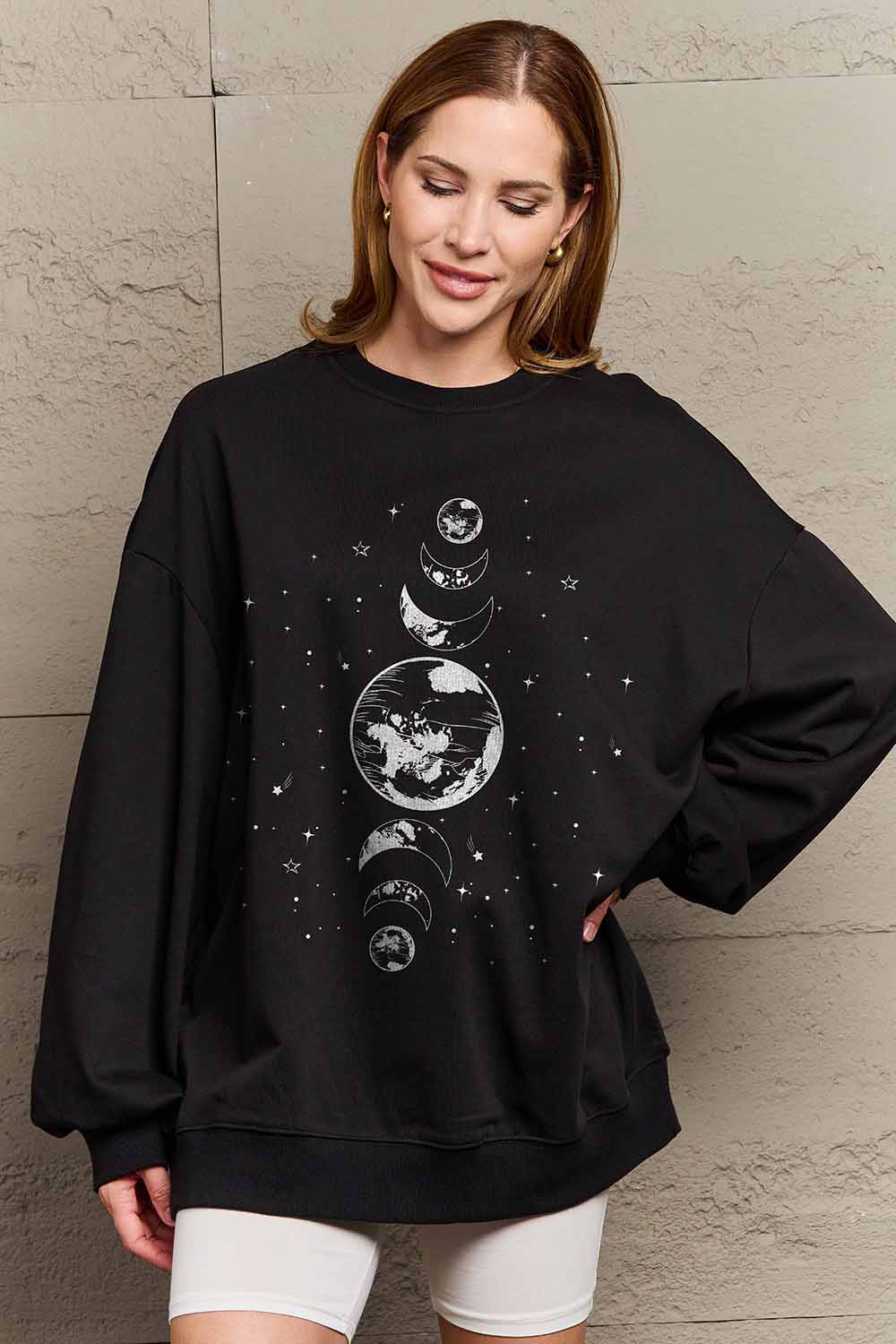 “Earth & Moon” Graphic Sweatshirt
