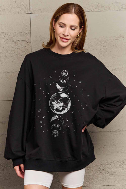 “Earth & Moon” Graphic Sweatshirt