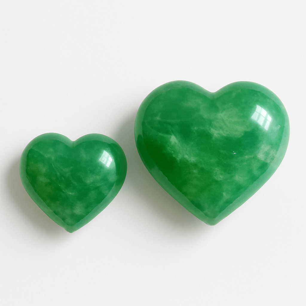 3D Green Fluorite Heart