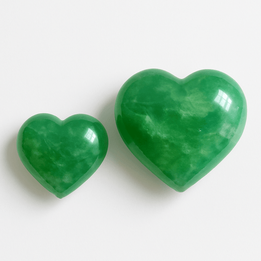 3D Green Fluorite Heart