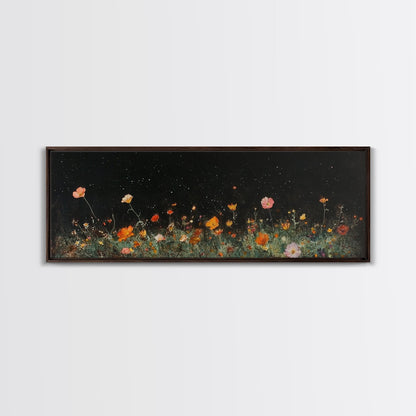 Dark & Moody Wild Flowers Canvas Print