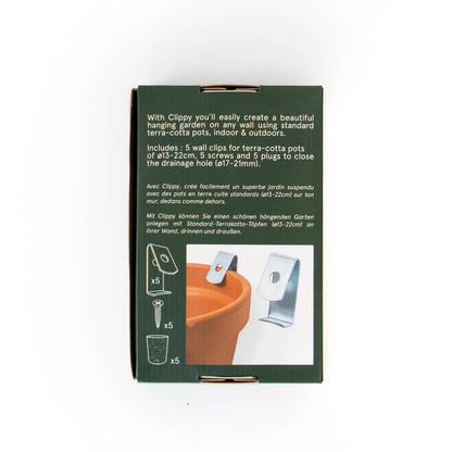 Wall mounting kit for 5 plant pots