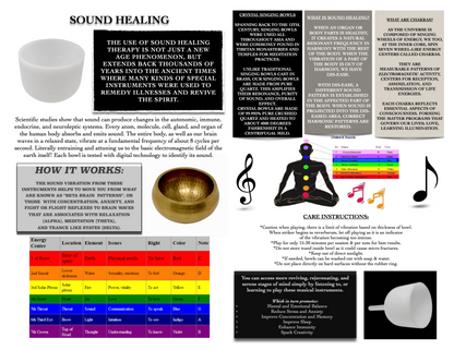 10-Inch-Quartz Crystal Sound Bowl, Multiple Frequencies to choose from