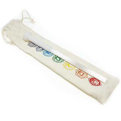 Silicone Striker Tool with Ball & Quartz Hand-blown Narrow Handle & Chakra Bag