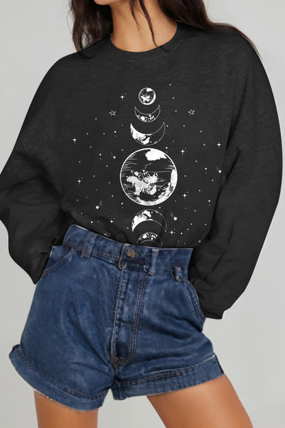 “Earth & Moon” Graphic Sweatshirt