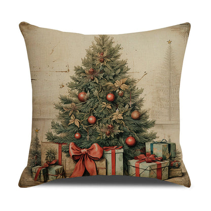 Nordic style Santa Claus Pillow Cover Christmas Tree Decoration Sofa Cushion Home Furnishings