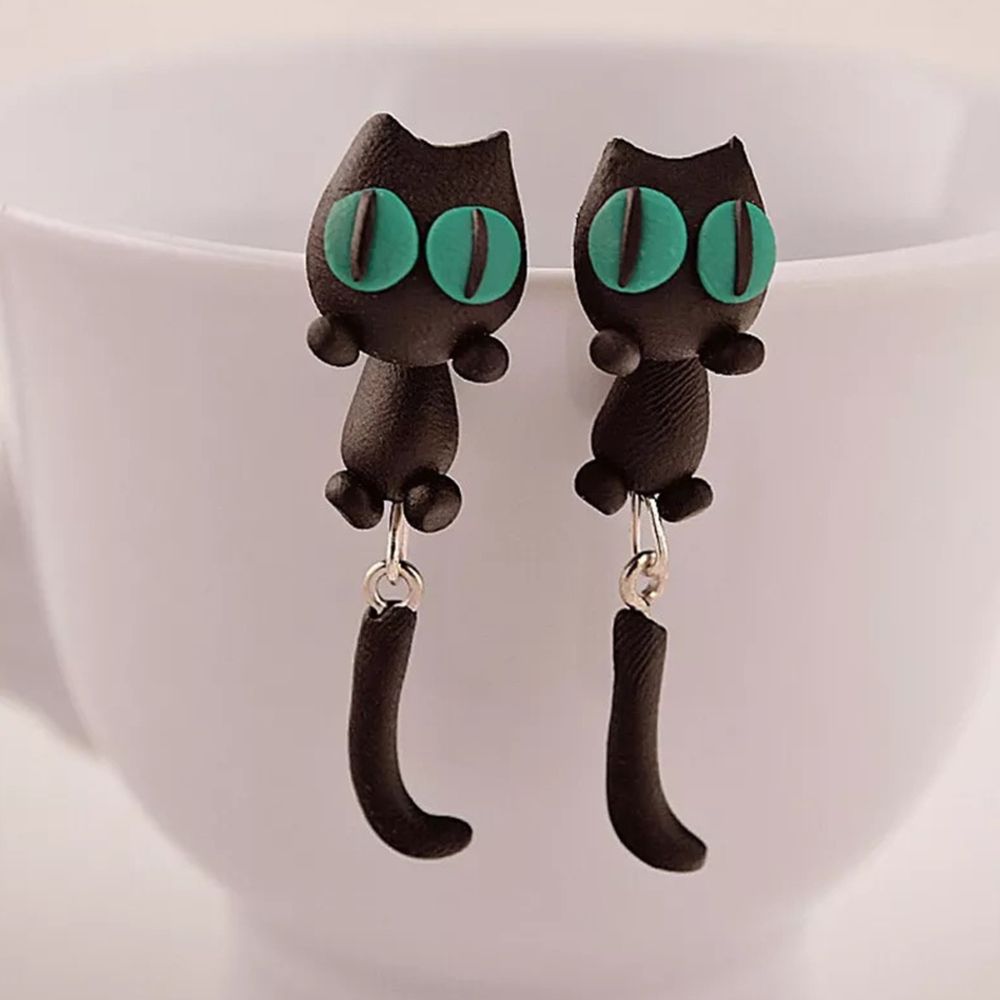 HANDMADE CAT EARRINGS (PAIR)