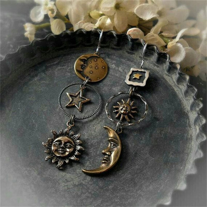 SUN AND MOON EARRINGS (PAIR)