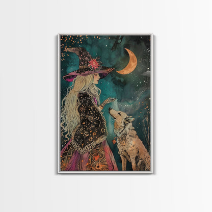 Witch and Dog - Wall Art
