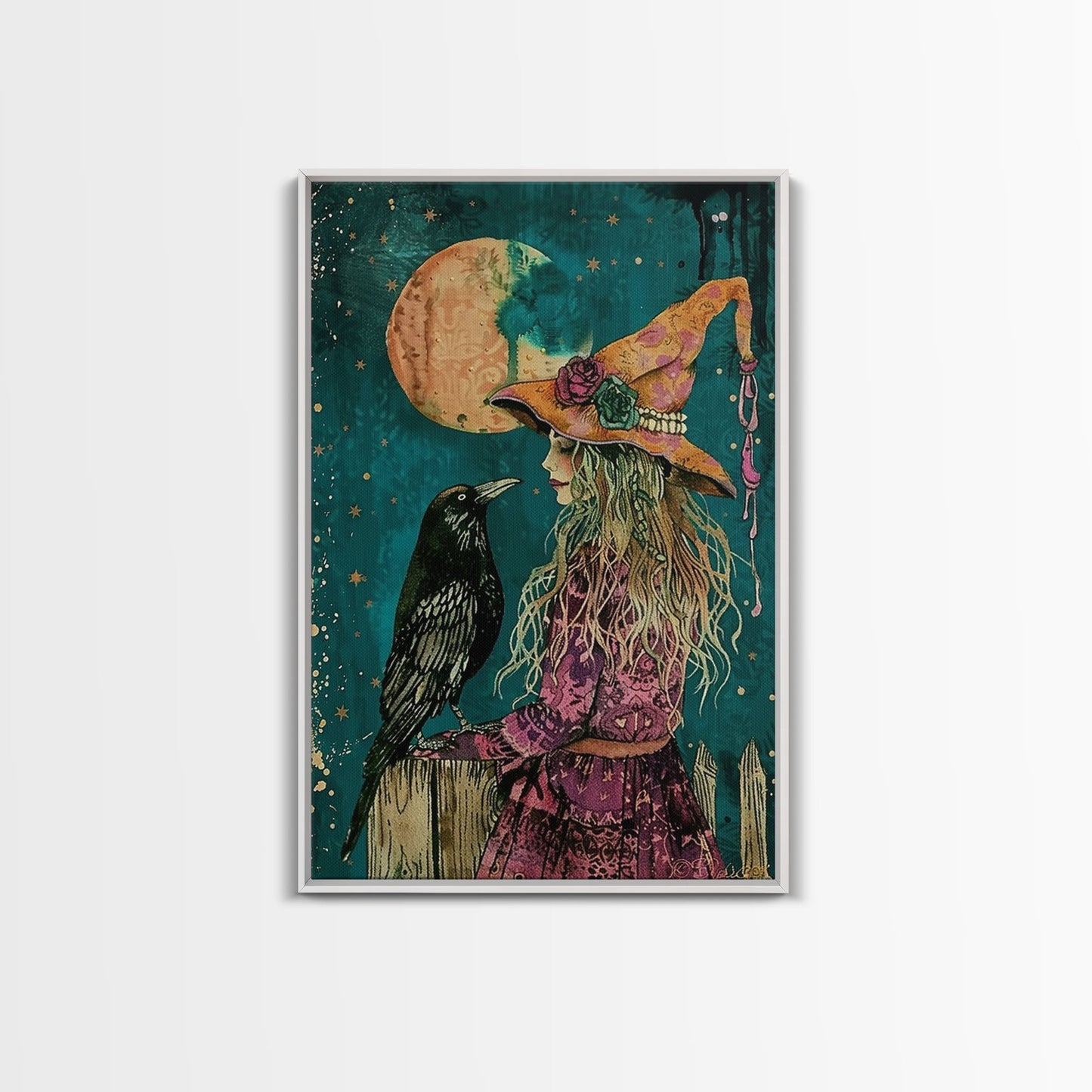 Witch and Crow  - Wall Art