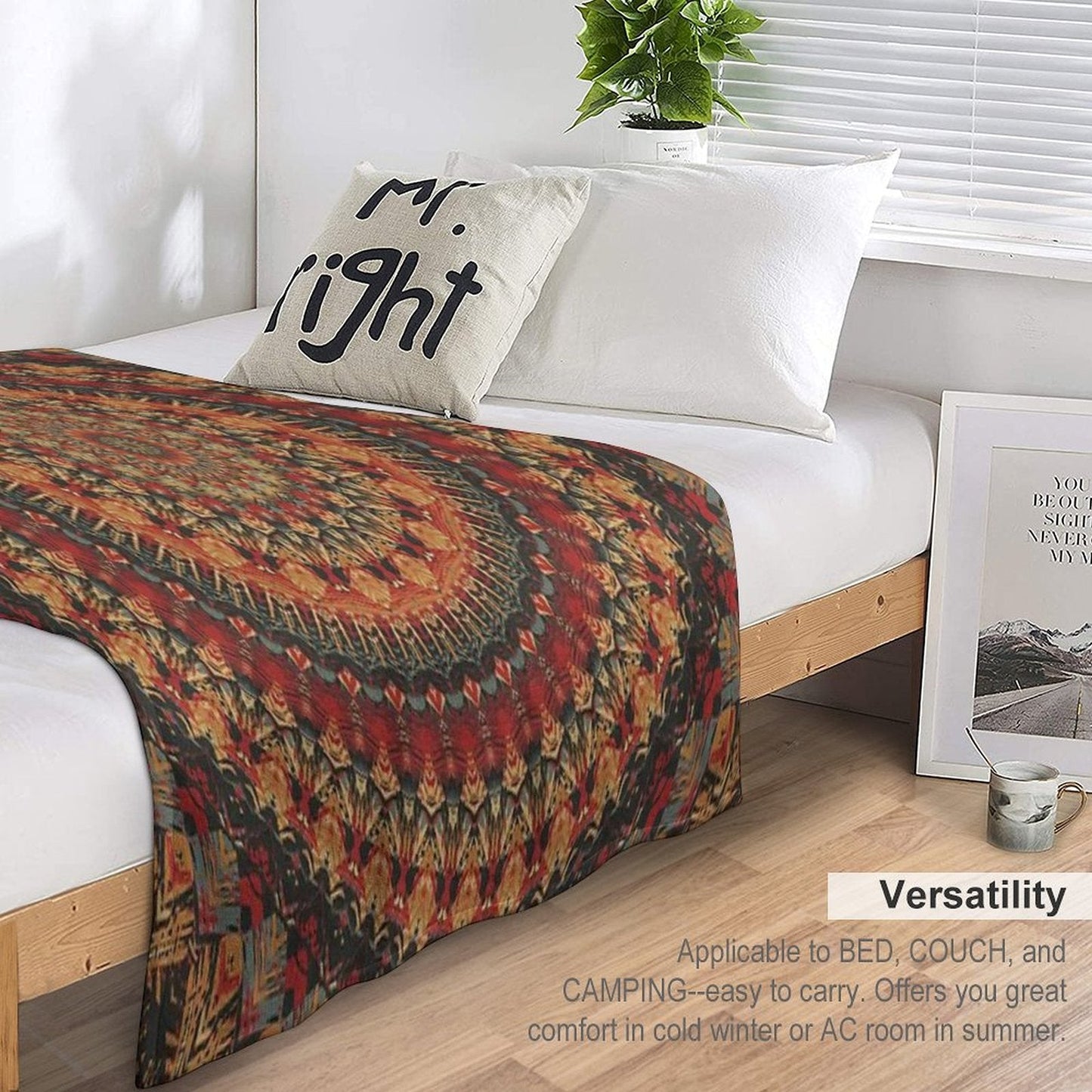 Mandala 128 Throw Blanket