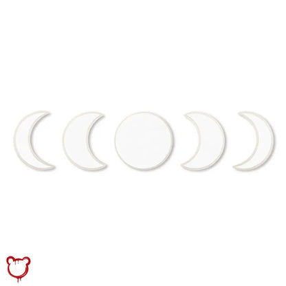 5pc Moon Wall Mirror Set – Boho Crescent Moon Phase Décor