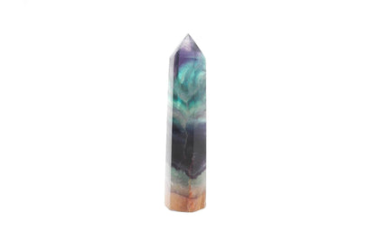 Candy Rainbow Fluorite Tower – A Grade Polished Crystal Point