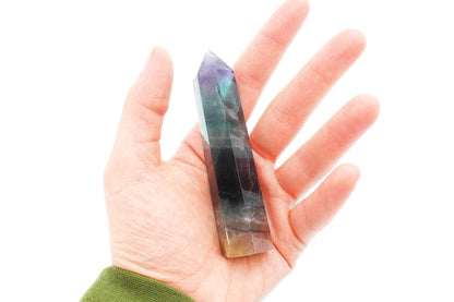 Candy Rainbow Fluorite Tower – A Grade Polished Crystal Point