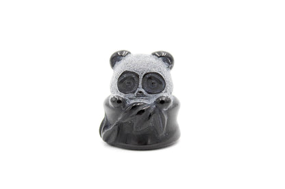 Obsidian Panda Carving